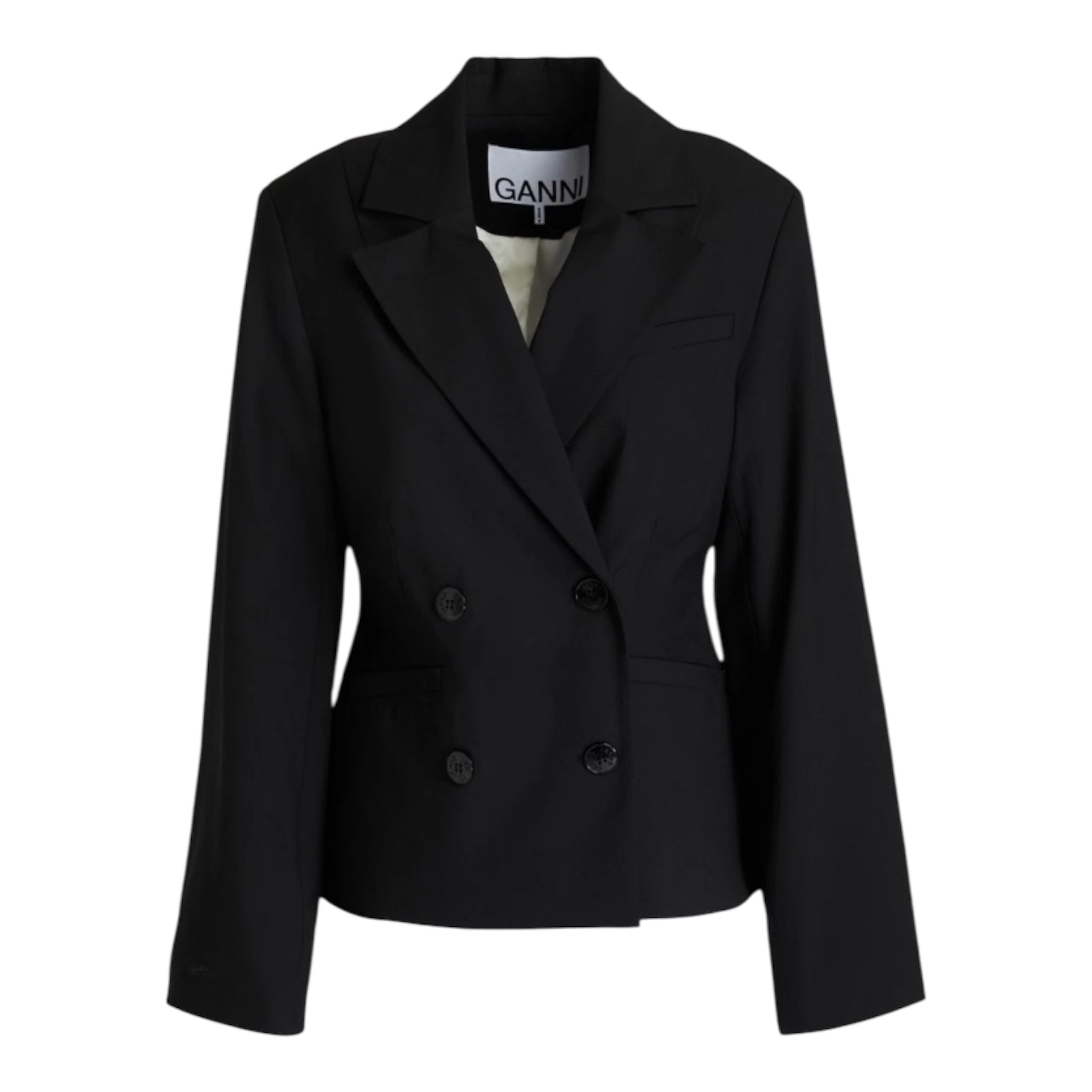 Saco GANNI Croisé Negro - Talla 36
